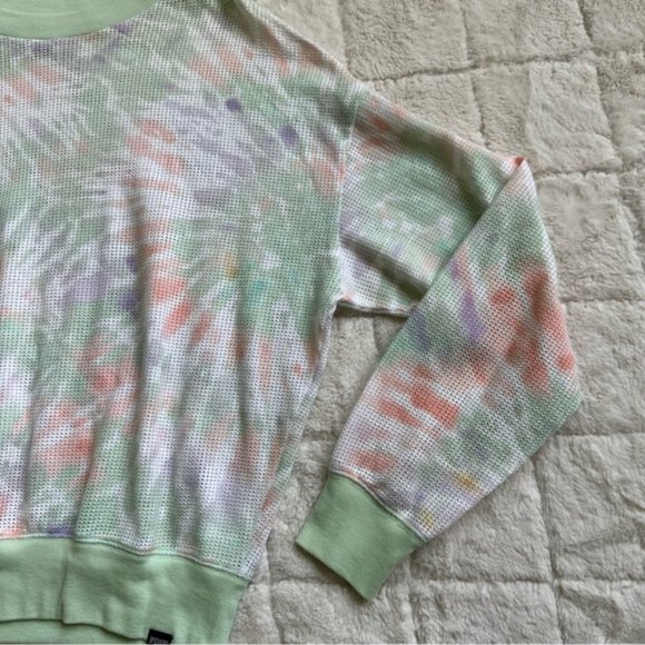 Victoria's Secret PINK | Tie Dye Mesh Long Sleeve Shirt | Size Extra Small - Picture 5 of 13